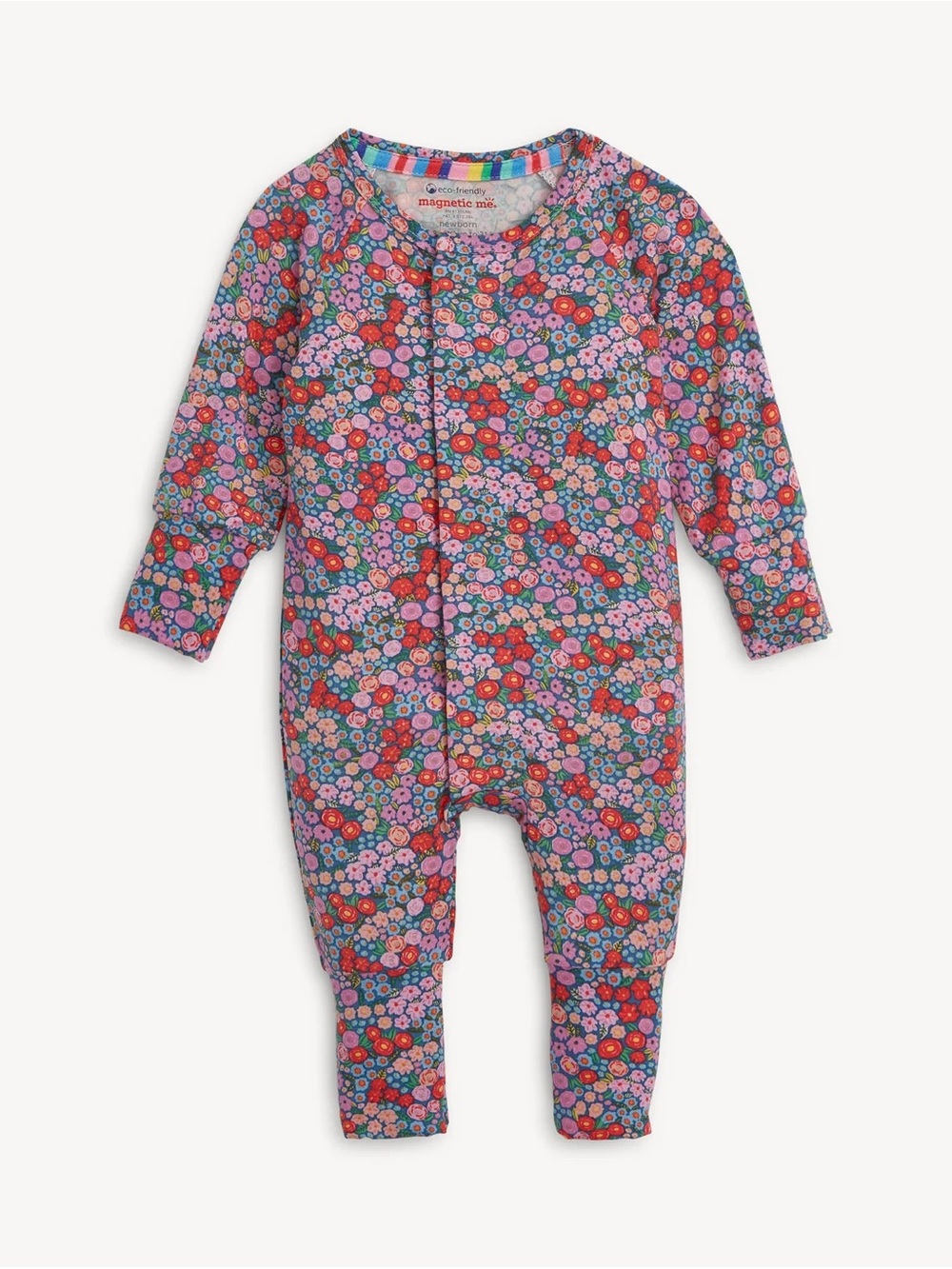 Magnetic Me Convertible Coverall Gilded Lily Floral 9-12 Months Modal